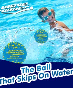 Alternative view of Wave Runner Soft Foam Water Skipping Ball 3Pack Bundle Speed Duo Set Includes Two Water Bouncing Grip Balls and One Water Skipping Disc with Mesh Bag Great Summer Toy Beach Swimming Pool River Lake… WR1200