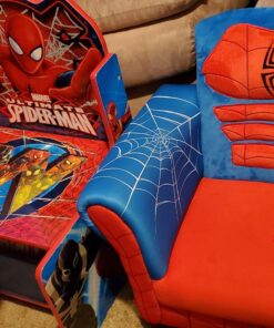 Delta Children Figural Upholstered Chair, Marvel Spider-Man (Blue, Red) 36 816IAL9pLJL