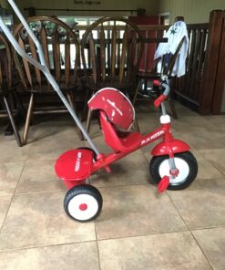 Radio Flyer Deluxe Steer & Stroll Ride-On Trike, Tricycle For Toddlers Age 2-5, Toddler Bike, Red 35 816IxssOOLL 1