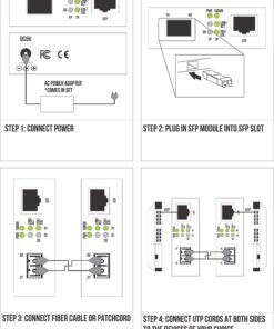 Open SFP Slot - Gigabit Ethernet - Fiber Optic Media Converter - to UTP Cat5e/Cat6 10/100/1000 Copper – AutoSensing - SFP Slot Supporting Any Mini GBIC/SFP Gigabit Type - Jumbo Frame & LLF Support 18 816JaB1bCPL
