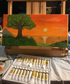 U.S. Art Supply Professional 24 Color Set of Art Oil Paint in 12ml Tubes - Rich Vivid Colors for Artists, Students, Beginners - Canvas Portrait Paintings 24 Count (Pack of 1) 34 816Jyhw2dNL