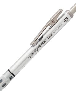 Pentel GraphGear 1000 Mechanical Pencil, (0.5mm), Black Barrel, 1 Each (PG1015A), Metallic Grey 0.5mm 1 Pack 35 816KYMf2vqL