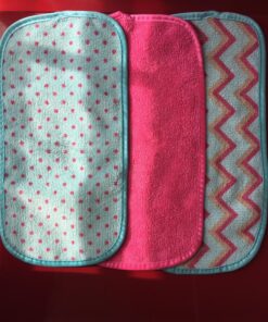 S&T INC. Always Off Reusable Makeup Remover cloths, 6” X 12”, Solid and Print, 3 Pack 3 Count (Pack of 1) 38 816LP76WwuL