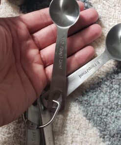 1Easylife 18/8 Stainless Steel Measuring Spoons, Set of 6 for Measuring Dry and Liquid Ingredients 44 816MxEiP5 L
