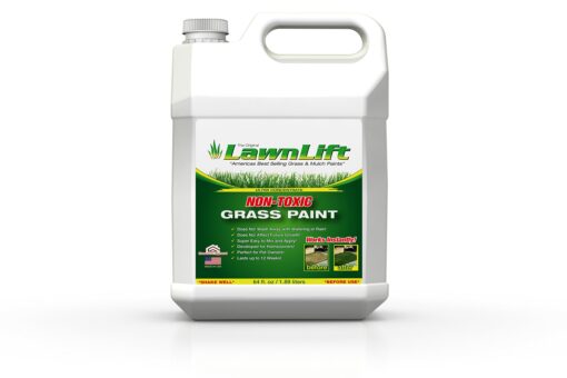 LawnLift 64 ounce Grass Paint factory 2nd with cosmetic blemishes on bottle, seal and label. May include dried paint or other unsightly blemishes on exterior of bottle.