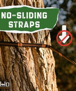 Nature's Hangout XL Hammock Straps - 10 feet (20 ft, 32 Loops Total). Longest, Strongest & Most Versatile. Quick Easy Setup for All Hammocks. Lightweight & Tree Friendly. No Stretch Polyester Black 32 816NSlW9fBL