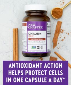 New Chapter Cinnamon Supplement - Cinnamon Force for Antioxidant Action + Non-GMO Ingredients - 30 ct Vegetarian Capsules 30 Count (Pack of 1) 7 816NkxwsA7L