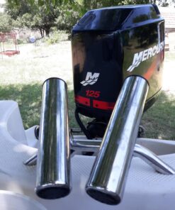 Amarine Made Boat 4pcs Fishing Rod Holder, Stainless Rail Mount Clamp on Rod Holder, Adjustable Fishing Pole Holder for Rails 7/8" to 1" 39 816NnAx40eL