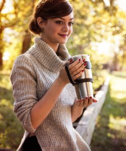 Travel Mug 30 Oz. Stainless Steel Tumbler -Removable Handle | Sliding & Regular Lid, 3 Straws & Cleaning Brush | Double Wall Vacuum Insulated Rambler Suitable For Coffee Hot & Cold Drinks By Ziloes 20 816OQSLWwSL