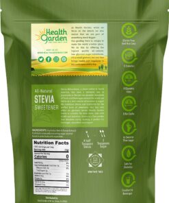 Health Garden Stevia Sweetener Powder - 4:1 Sugar Substitute - All Natural - Gluten Free - Keto Friendly - Tastes Like Sugar (2 lbs) 2 Pound (Pack of 1) 8 816PaRQLWHL