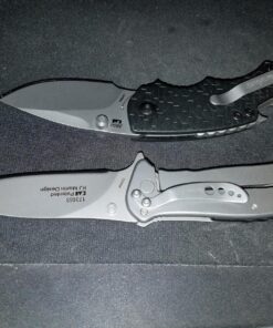 Kershaw Zing SS Pocketknife, 3" 8Cr13MoV Stainless Steel Blade, Assisted Thumb-Stud and Flipper Opening EDC 47 816Pm2Di1 L