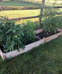 Giantex Raised Garden Bed Planter, Wooden Elevated Vegetable Planter Kit Box Grow for Patio Deck Balcony Outdoor Gardening, Natural 97"Lx25"Wx10"H Rectangular 40 816R8kgRS1L