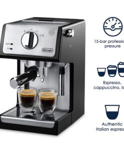 Alternative view of De'Longhi ECP3420 Bar Pump Espresso and Cappuccino Machine, 15", Black Black/Stainless Steel