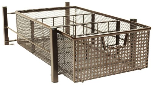 DecoBros Mesh Cabinet Basket Organizer with Split Card, Bronze (Medium - 9.4 x 15.3 x 5) Medium - 9.4 x 15.3 x 5