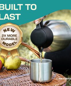 Thermal Coffee Carafe 68oz / 2L - 24 Hours Hot Beverage Dispenser, Insulated Stainless Steel Water Coffee Urn, Coffee Carafes For Keeping Hot Coffee Dispenser for Parties - Hot Chocolate Dispenser Silver 24 816T63S7a5L