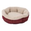 Petmate Aspen Pet Self Warming Round Bed, 19.5 Inches, Barn Red and Cream 19.5"L x 19.5"W x 7.0"Th 14 816VDsEYFML
