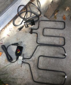 Universal Replacement Electric Smoker and Grill Heating Element with Adjustable Thermostat Controller **NEW 1500 Watts Higher Heat** 35 816WHkaPIRL