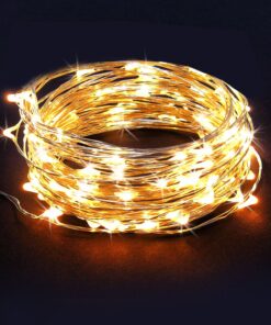 Alternative view of RTGS 60 LEDs String Lights Battery Operated on 20 Feet Long Silver Color Wire, Indoor and Outdoor with Waterproof Battery Box and Timer (Warm White) Warm White