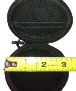 CASEBUDi Round Earbud and Phone Charger Storage Case with Carabiner | Black Ballistic Nylon 10 816ZAzdlSJL