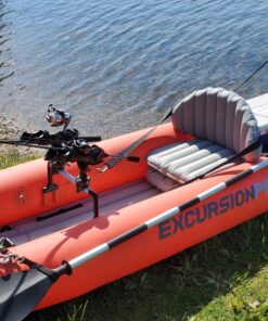 INTEX Excursion Pro Inflatable Kayak Series: Includes Deluxe 86in Aluminum Oars and High-Output Pump – SuperTough PVC – Adjustable Bucket Seat – Fishing Rod Holders – Grab Handles 2-person Kayak Set 77 816aHIqGn1L