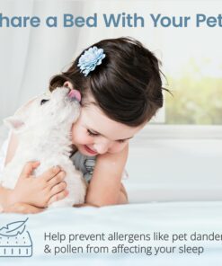 SafeRest Mattress Protector - Full Size Cotton Terry Waterproof Mattress Protector, Breathable Fitted Mattress Cover with Stretchable Pockets 32 816aT0s4c5L 1