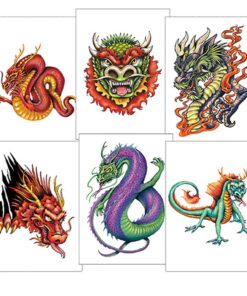 Alternative view of Dragon Ink Temporary Tattoos, 10 Fantastic Dragon tattoos, 3.5" x 2.5" sheets