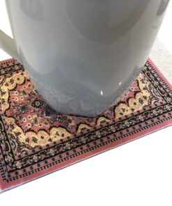 Rug Coasters, Set of 4 Turkish Carpet Style Table Drink mats, Absorbent Kitchen and Dining Accessories, Spill & drip Protection, Rectangular Mix-2 14 816cEPou6L