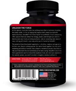 Force Factor Volcano Pre Workout Nitric Oxide Booster Supplement for Men with Creatine and L-Citrulline to Boost and Energy, Help Build Muscle, Better Pump and Workout, 120 Capsules 18 816cEgv1yTL