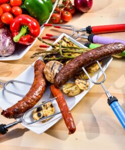 Marshmallow Roasting Sticks kit-Telescoping Stainless Steel Cookware Set Forks for Smores & Best Camping Accessories for Kids Over Campfire & Hot Dog Fire Pit Cooking 29 816d37Tm6L