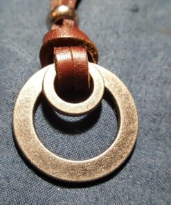 FIBO STEEL Alloy Vinatge Pendant Necklace for Men Leather Chain Adjustable 2 Pcs a Set 58 816dPMpiHL