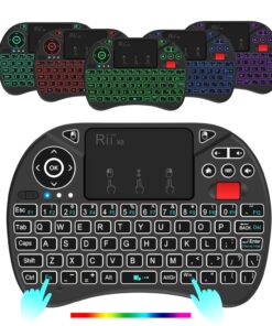 Alternative view of Mini Keyboard,Rii X8 Portable 2.4GHz Mini Wireless Keyboard Controller with Touchpad Mouse Combo,8 Colors RGB Backlit,Rechargeable Li-ion Battery for Google Android TV Box, PS3, PC, Pad,Nvidia Shield