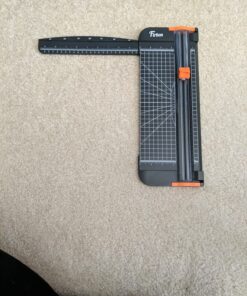 Firbon A4 Paper Cutter 12 Inch Titanium Paper Trimmer Scrapbooking Tool with Automatic Security Safeguard and Side Ruler for Craft Paper, Coupon, Label and Cardstock (Black) 1-black 37 816fmKmRlpL