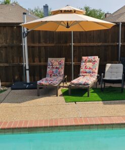 Best Choice Products 4-Piece 155lb Capacity Heavy-Duty Cantilever Offset Patio Umbrella Stand Square Base Plate Set w/Easy-Fill Spouts for Water or Sand - Black 31 816gWZlk85L