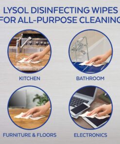 Lysol Disinfecting Wipes, Lemon & Ocean Breeze, 320ct (4x80ct), Cleaning Wipes, Cleaning Supplies, Packaging May Vary, 80 Count (Pack of 4) 80 Count (Pack of 4) 15 816gascVSAL