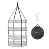 iPower GLDRYRD2L4 4Layer Green Mesh Hanging Herb Drying Rack Heavy Duty Ring for Hydroponic Plant, Free Storage Bag and Hook Included, 2Ft 4-Layer 23 816gsvuqz L
