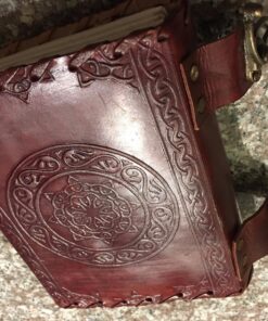 Handmade Embossed Blue Stone Leather Journal Notebook Refillable Sketchbook with 2 Latches, Lace Edging Diary By Cuero 50 816hKk9iPGL 1