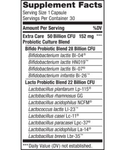 Renew Life Extra Care Go-Pack Probiotic Capsules, Daily Supplement Supports Immune, Digestive and Respiratory Health, L. Rhamnosus GG, Dairy, Soy and gluten-free, 50 Billion CFU, 30 Ct 30 Count (Pack of 1) 17 816hgCJoJNL