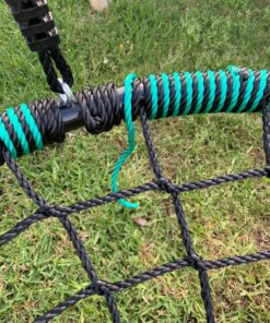 Royal Oak Giant 40 Inches Spider Web Tree Swing, 600 lb Weight Capacity, Durable Steel Frame, Waterproof, Adjustable Ropes, Flag Set and 2 Carabiners, Non-Stop Fun for Kids! Green 22 816j3RdywuL