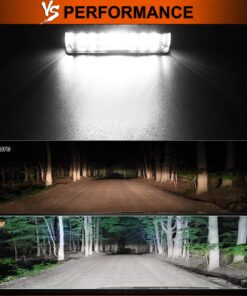 AUTOFEEL Led Light Bar-7 inch Led Pods Light with 5500LM 6500K White Lighting, 2Pcs 60W Flood Spot Fog Beam Combo for Off Road Driving/Night Driving, Compatible with Truck ATV Boat SUV Motorbike 39 816jygt84GL