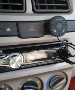 Soundbot SB360 Bluetooth Car Kit Wireless Universal Receiver Transmitter Hands-Free Talking & Music Streaming Dongle w/ 10W Dual Port 2.1A USB Charger + Magnetic Mounts + Built-in 3.5mm Aux Cable 41 816m BVd3vL