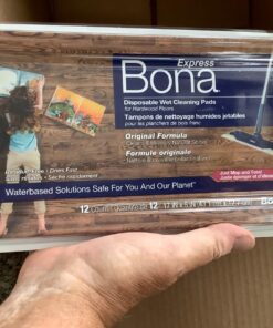 Bona Hardwood Floor Disposable Wet Cleaning Pads - 12 cleaning pads per pack - unscented - Use with Bona Mops - Residue-Free Floor Cleaning Solution for Wood Floors 12 Count (Pack of 1) 28 816mFIdOc9L