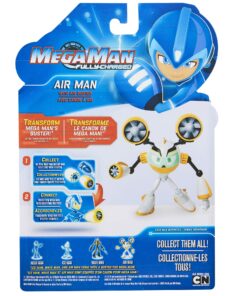 Mega Man Fully Charged – Air Man Articulated Action Figure with Air Man Buster Accessory (to swap onto The Mega Man Figure)! Based on The New Show! 16 816mQN dcpL