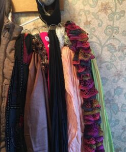 iDesign Axis Metal Loop Scarf Hanger, No Snag Closet Organization Storage Holder for Scarves, Men's Ties, Women's Shawls, Pashminas, Belts, Accessories, Clothes, 18 Loops ,0.3" x 9.9" x 11.2", Chrome 32 816mSpIUaYL