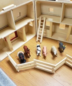 Melissa & Doug Fold and Go Wooden Barn With 7 Animal Play Figures - Farm Animals Portable Toys For Kids And Toddlers Ages 3+ Set 54 816ohEBjg9L 1
