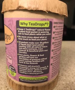 TeaDrops Organic All Purpose Plant Fertilizer – 16 Liquid Indoor House Plant Food Packets – Make up to 32 Gallons (Easy use in Watering Can & Containers, Ecofriendly) All Purpose Fertilizer 51 816okfsAulL