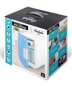 Cooluli Mini Fridge for Bedroom - Car, Office Desk & Dorm Room - Portable 4L/6 Can Electric Plug In Cooler & Warmer for Food, Drinks, Skincare Beauty & Makeup - 12v AC/DC & Exclusive USB Option, Blue 45 816oo6IACXL