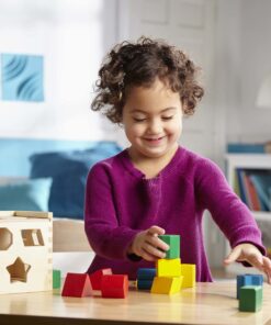 Melissa & Doug Shape Sorting Cube - Classic Wooden Toy With 12 Shapes - Kids Shape Sorter Toys For Toddlers Ages 2+ 30 816pw3rVPhL 1