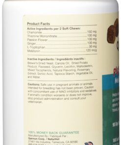 NaturVet Quiet Moments Calming Aid Plus Melatonin 180 Soft Chews 13.9OZ 19 816qaK96IyL