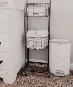 Alternative view of DEKOR Diaper Classic Hands-Free Diaper Pail | White | Easiest to Use | Just Step – Drop – Done | Doesn’t Absorb Odors | 20 Second Bag Change | Most Economical Refill System