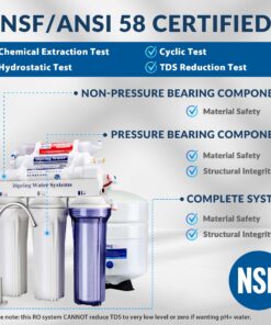 Alternative view of iSpring RCC7AK, NSF Certified 75 GPD, Alkaline 6-Stage Reverse Osmosis System, pH+ Remineralization RO Water Filter System Under Sink, Superb Taste Drinking Water Filter 6 stage RO